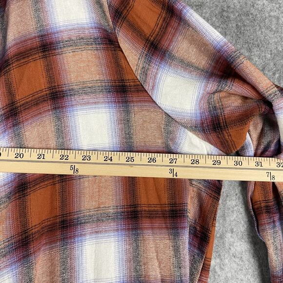 Savanna Jane Flannel Long Cardigan 3X Plaid Tassel Asymmetric Boho Western NEW - Picture 9 of 16